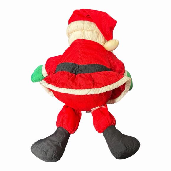 VTG Hallmark Nylon SANTA CLAUS Plush Doll 12” Parachute Style Stuffed Xmas Toy - Picture 5 of 9